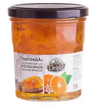 Конфитюр DELPHI из апельсинов 370г 