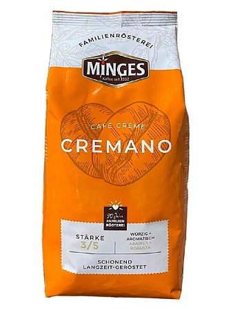 Кофе MINGES Cafe Cremano 60% Арабика, 40% Робуста зерно 1000г 