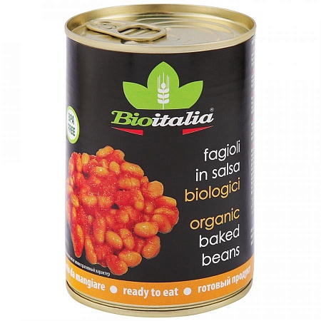 Фасоль BIOITALIA в томатном соусе 400г 