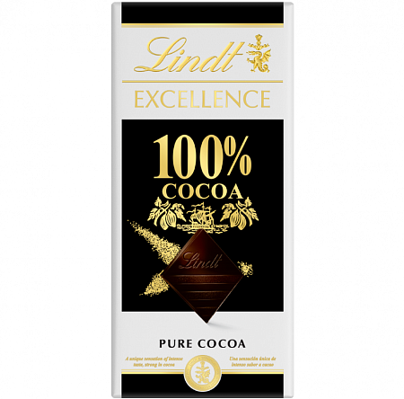 Шоколад LINDT EXCELLENCE Горький 100% Какао 50г 