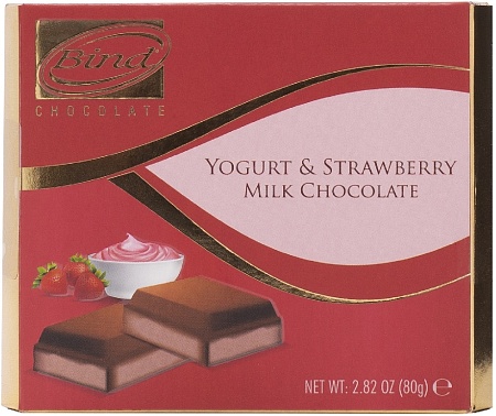 Шоколад BIND Молочный со вкусом йогурта и клубники 80г 