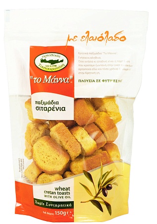 Сухари MANNA пшеничные с оливковым маслом 150г 