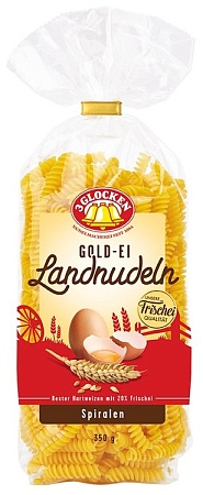 Макароны 3 GLOCKEN Gold-Ei спирали Spiralen 350г 