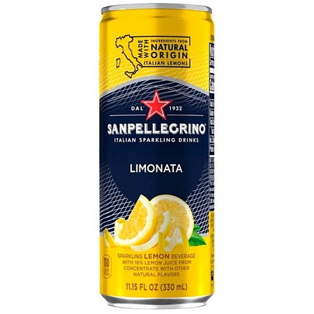 Напиток SAN PELLEGRINO газированный Limonata / Лимон 330мл 