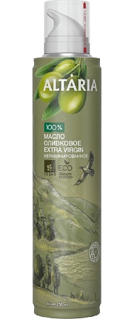 Масло ALTARIA оливковое EXTRA VIRGIN нерафинированное высший сорт /спрей/ 250мл 
