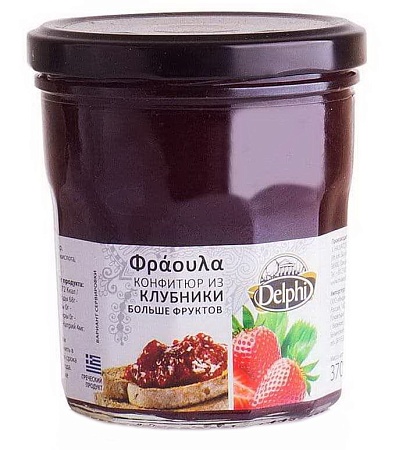 Конфитюр DELPHI из клубники 370г 